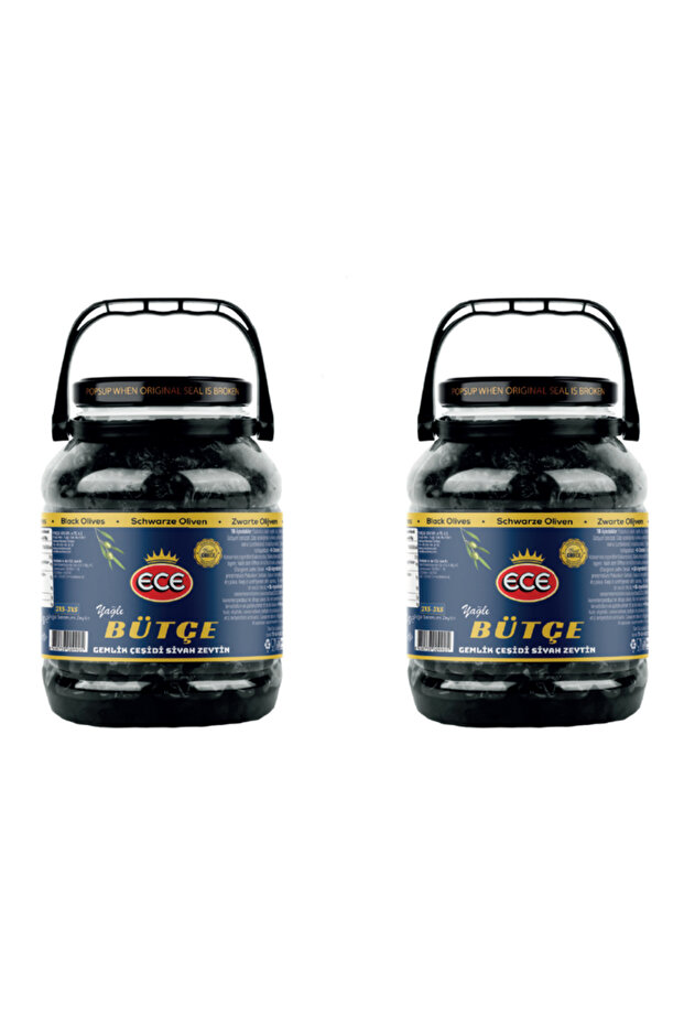 GEMLİK BÜTÇE SİYAH ZEYTİN 3000 CC 2 ADET (4 KG) - 1