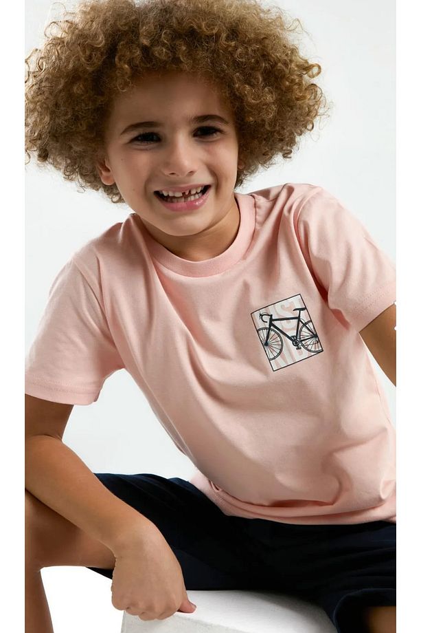 Erkek,Bisiklet Temalı, % 100 Pamuk,Aile( Baba-Oğul )T-shirt Bermuda Takım(ayrı ayrı fiyatlandırılır) - 3