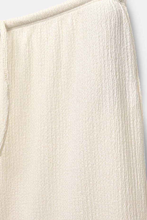 Krep wide leg pantolon - 8