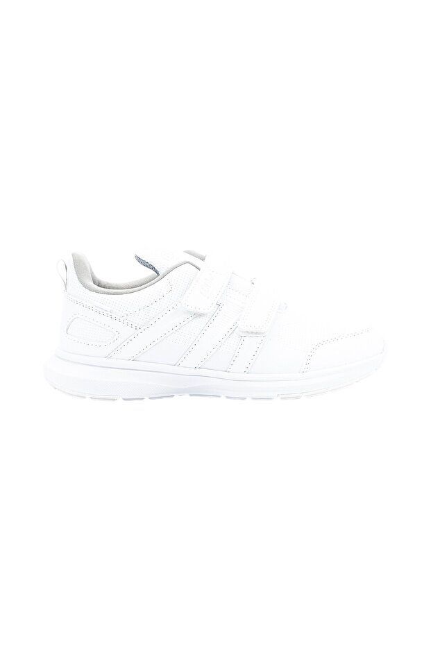 Solid Sneakers with Hook and Loop Closure - 1