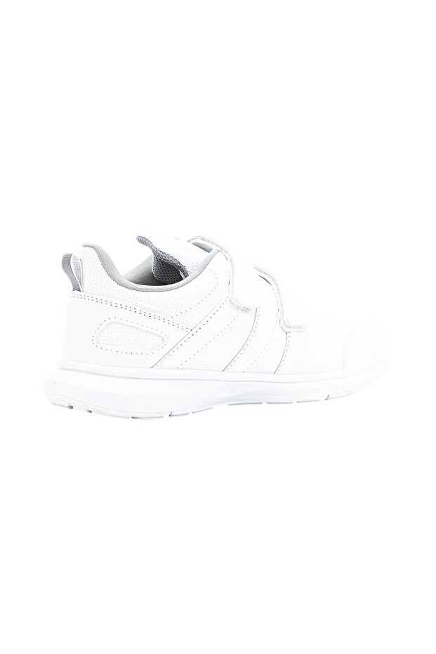 Solid Sneakers with Hook and Loop Closure - 3