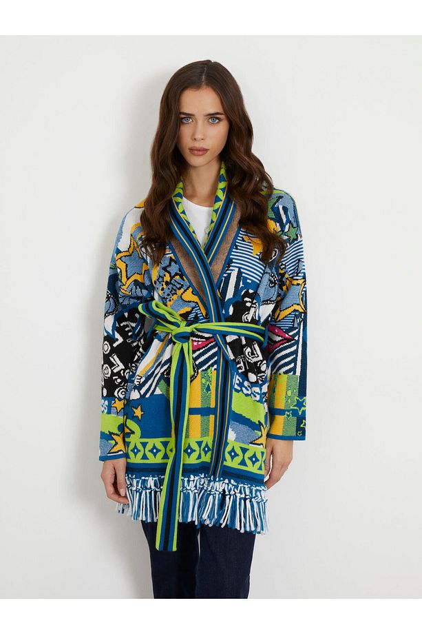 Kadın Heidi Multi-color Kemerli Hırka - 1