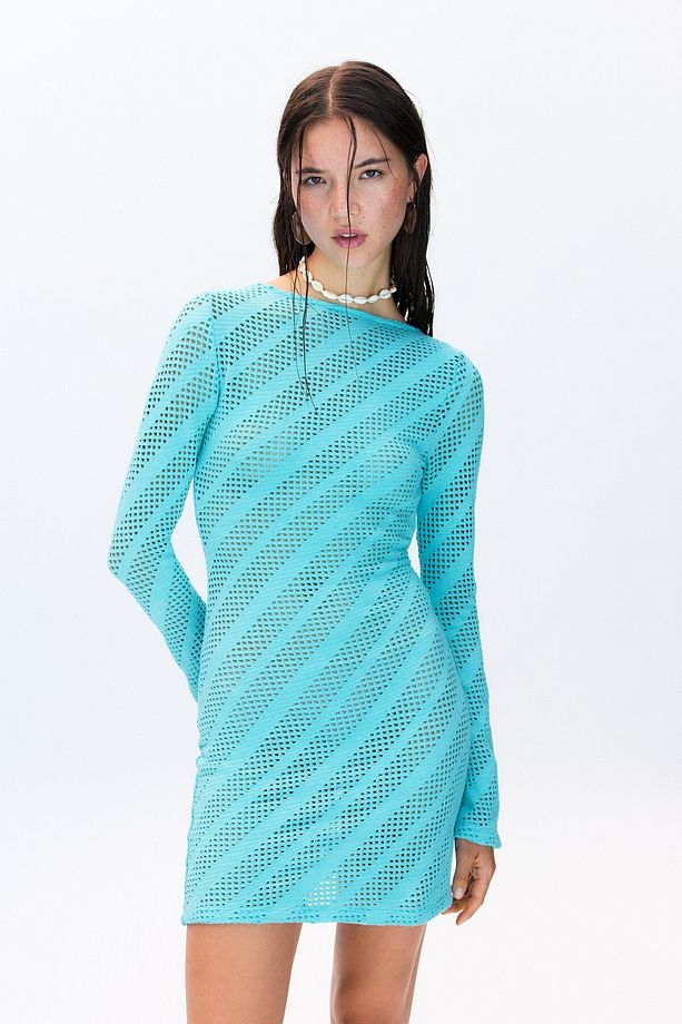 Ajurlu kısa elbise - 2