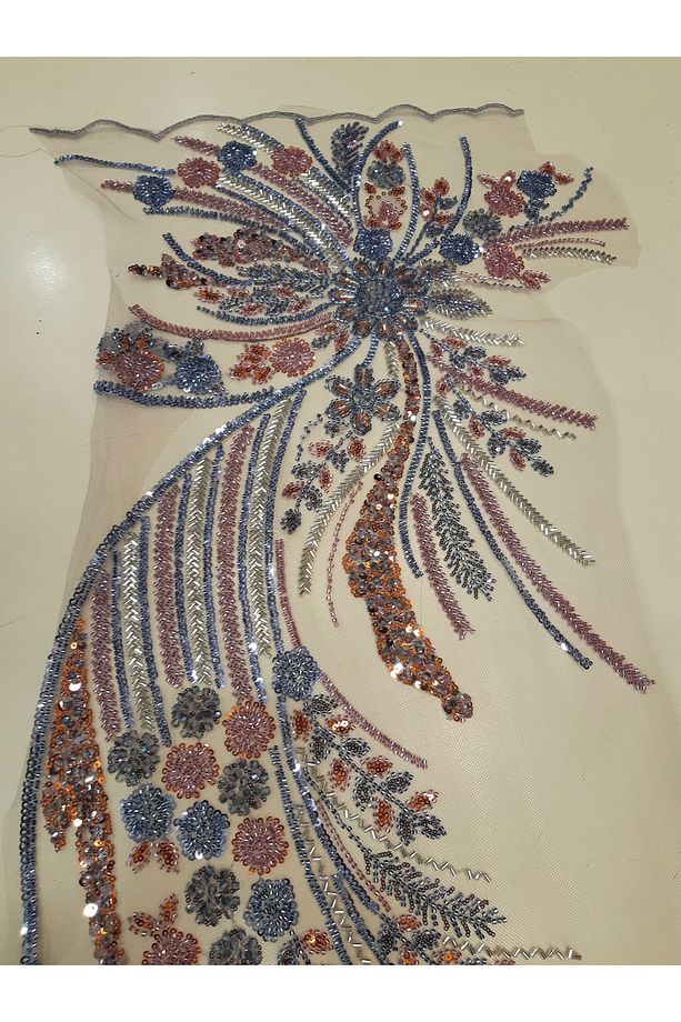 Işıl ışıl Rengarenk İşlemeli Beden Apliği (30 a 130 cm) 1 Adet - 3