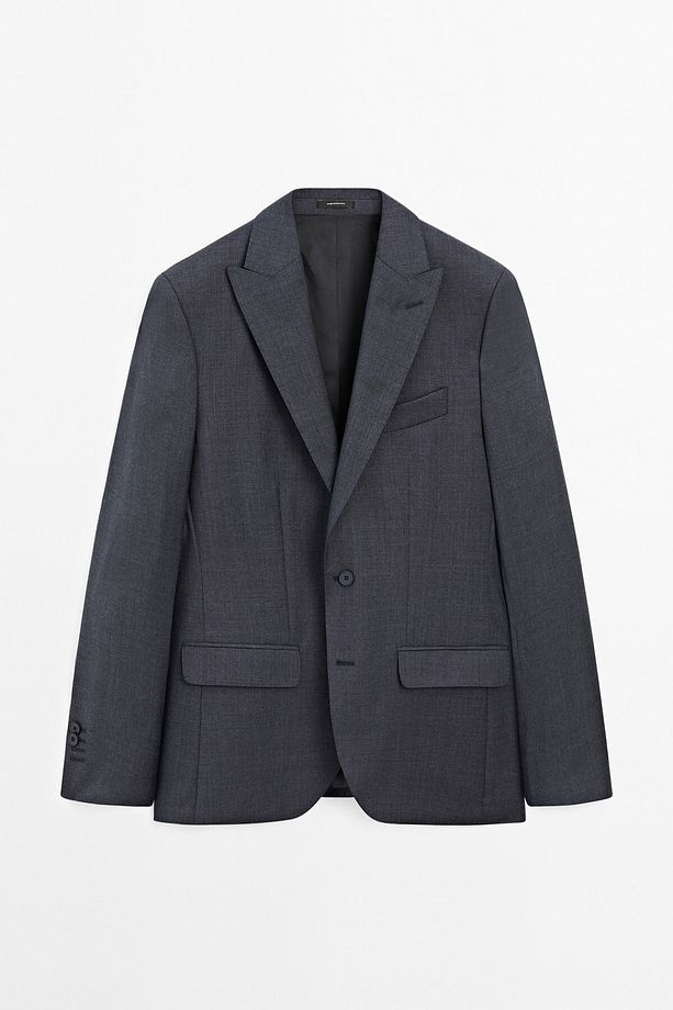 %100 yün klasik blazer - 5