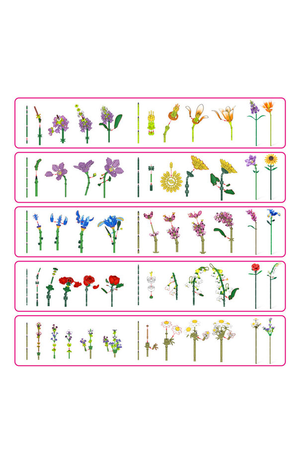 Uzun Çiçekler Gül ve Vadideki Zambak CDU15-83184GQ1 - 4