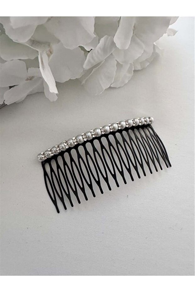 White Pearl Stone Comb Buckle