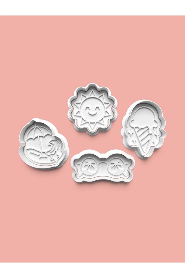 Summer Season Cookie Mold and Sugar Dough Mold Set of 4