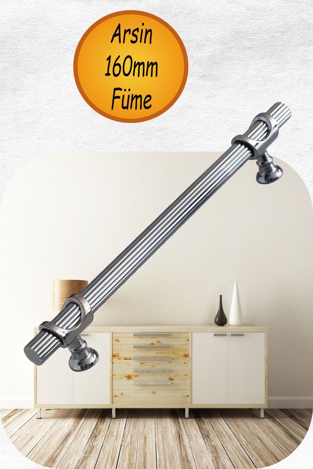 Arsin Furniture Cabinet Door Kitchen Drawer Cabinet Handles Handle Handle Smoked Metal Handle 160 Mm-16 Cm.