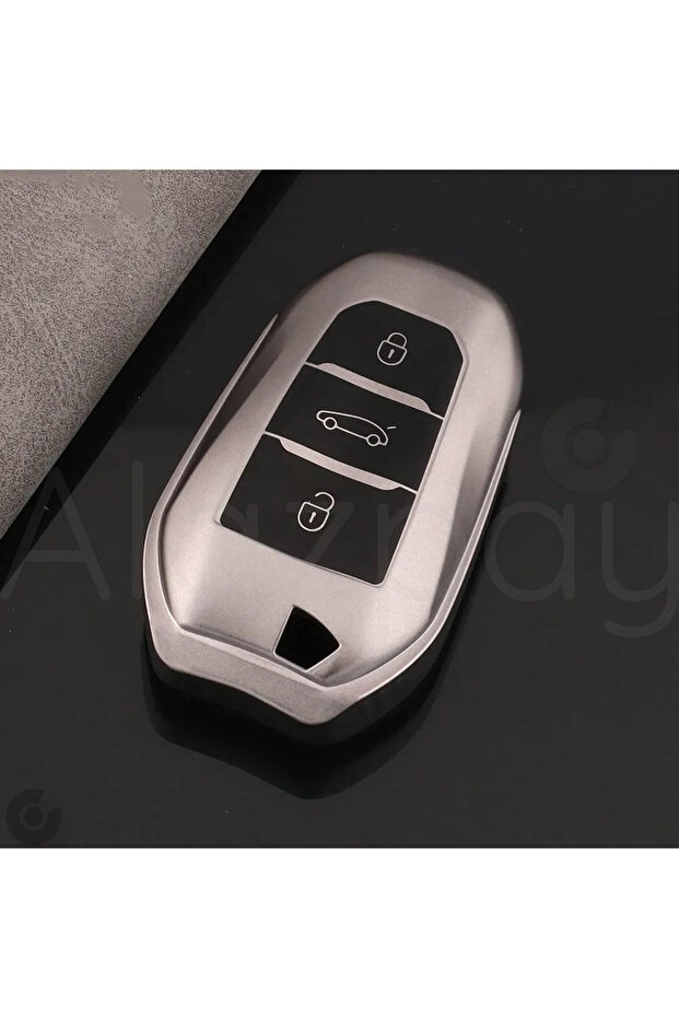 Citroen Compatible C3, C4X, C5, Aircross, C-Elysee, Ds3, Ds4, Ds5, Titan Gray Tpu Key Case Cover (Gray)