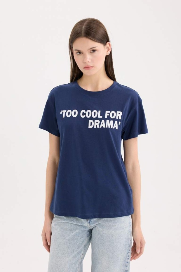 Women's Short Sleeve T-Shirt D9605Ax/Nv241 Navy