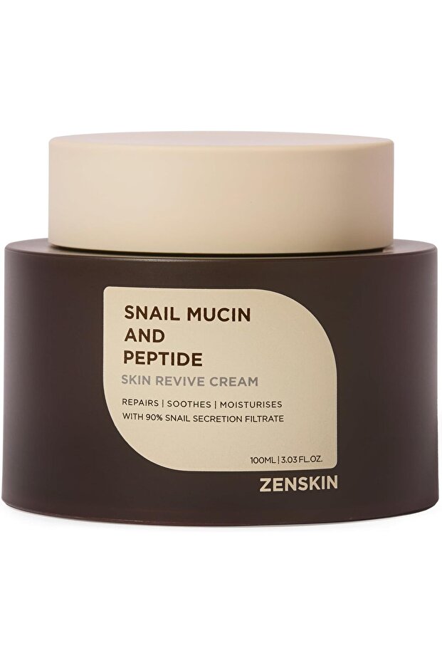 Snail Mucin and Peptide Skin Revive Cream | Deep Hydration, Anti-Aging Firming Moisturizer w