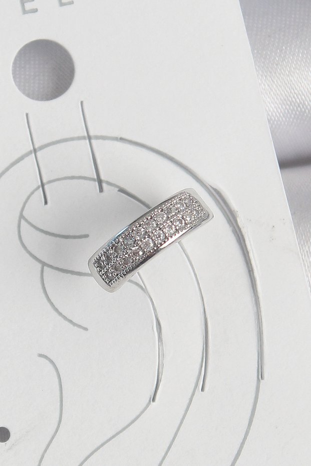 Brass Silver Color Zircon Stone Cartilage Model Women's Earrings Sl11809