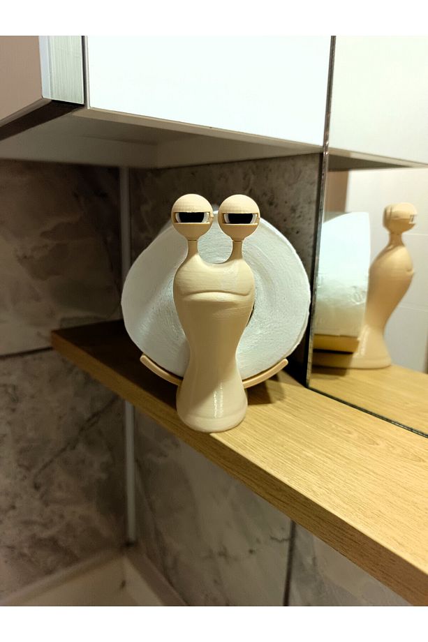 Uykulu Salyangoz Tuvalet Kağıtlığı Peçetelik Tutacağı - 1