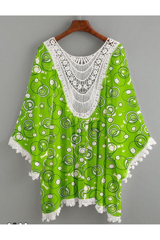 Colorful Pompom Lace Colorful Beach Dress
