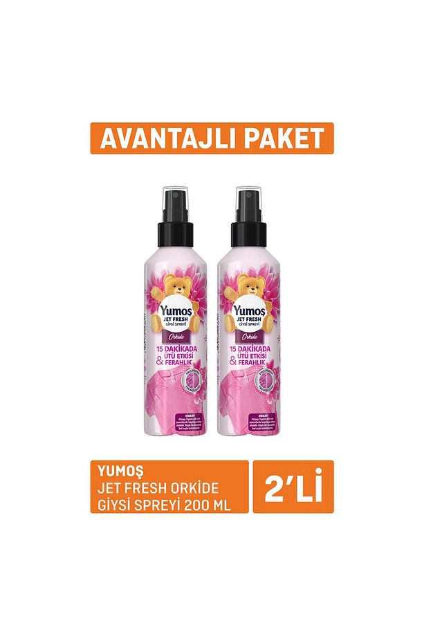 Yumoş Jet Fresh Orkide Giysi Spreyi 2X200 Ml - 1