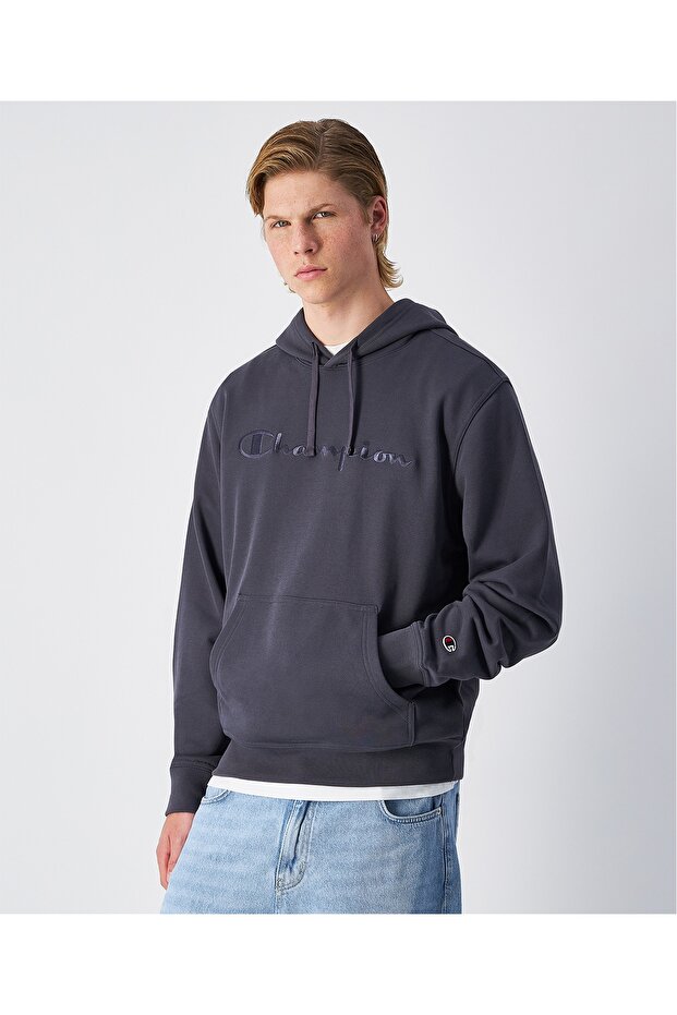 Icons Hooded Sweatshirt Gray Men's Sweatshirt - 220782-Vs517