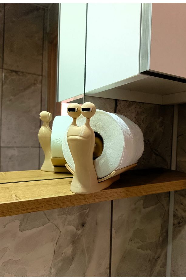 Uykulu Salyangoz Tuvalet Kağıtlığı Peçetelik Tutacağı - 3