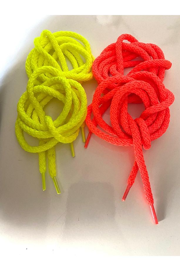 EŞOFMAN,AYAKKABI,KAPÜŞON BAĞCIK İPİ NEON ÇİFT RENK 120CM ( 4'ER ADET ) - 2
