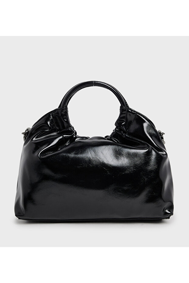 حقيبة يد سوداء صلبة - 2