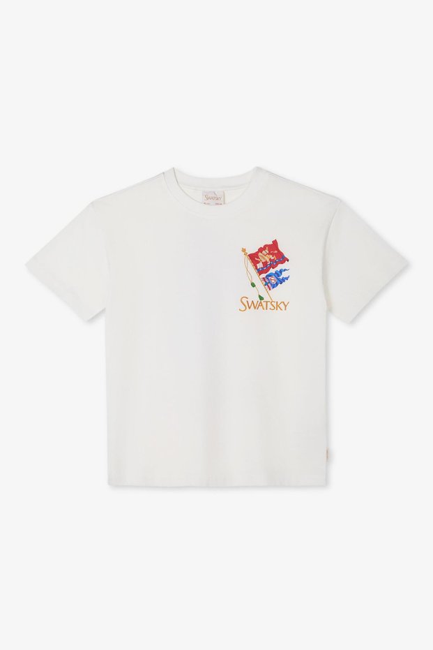 تيشيرت BG Store للأولاد، باللون الأبيض