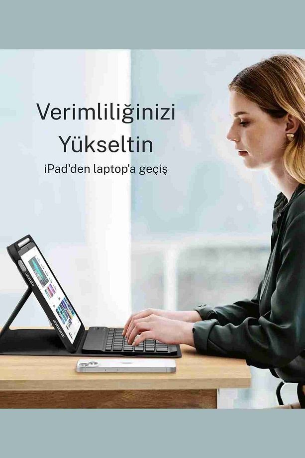 Galaxy Tab A9 Plus Uyumlu X210/X215/X216/X218 Klavyeli Tablet Kılıfı - 6