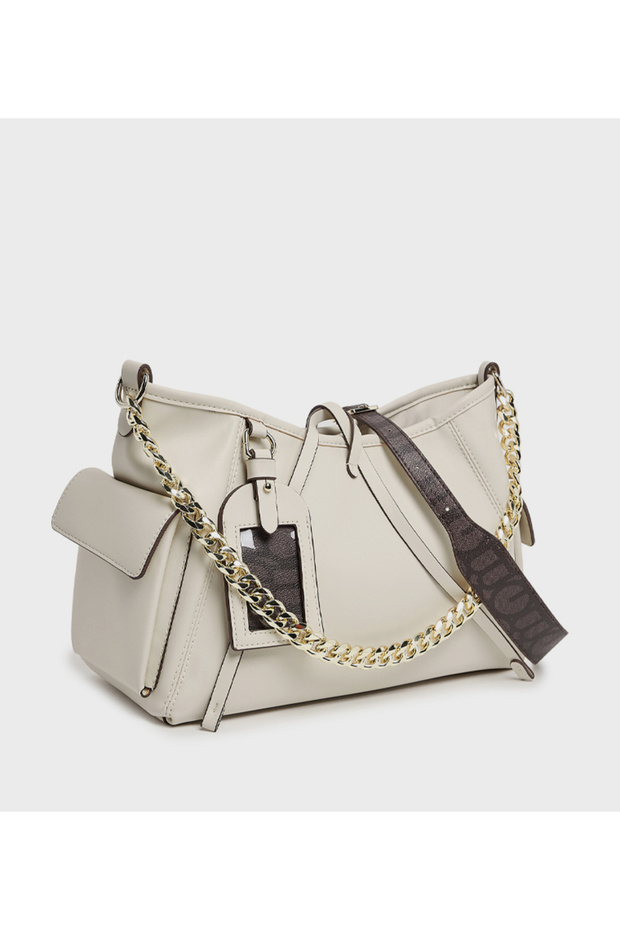 حقيبة كتف هوبو باللون البيج - 2