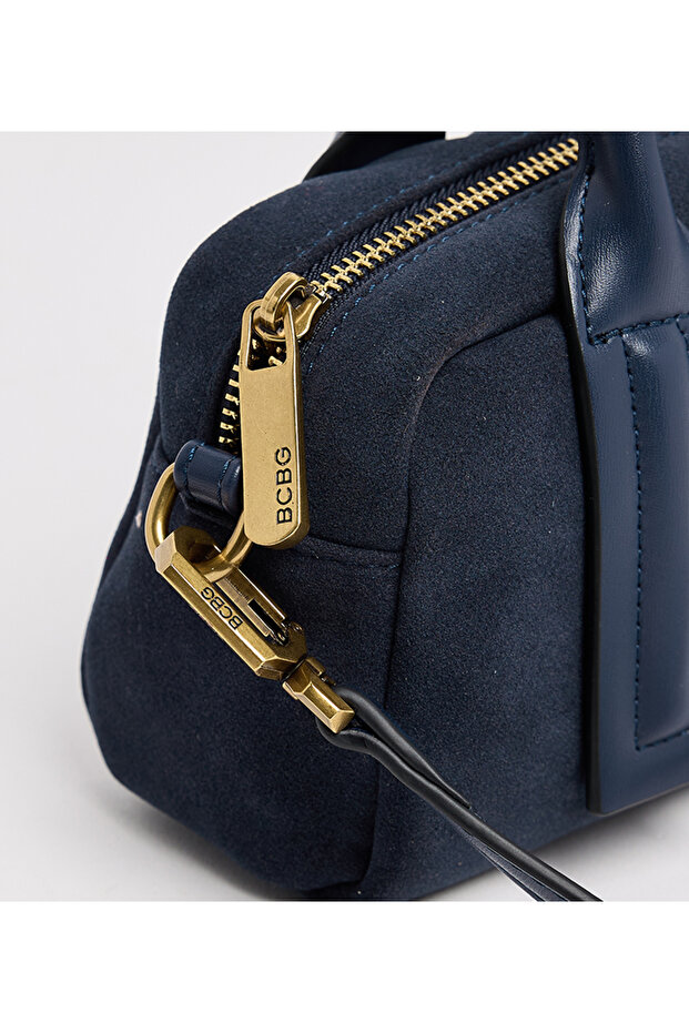 Blue Solid Handheld Bag - 5