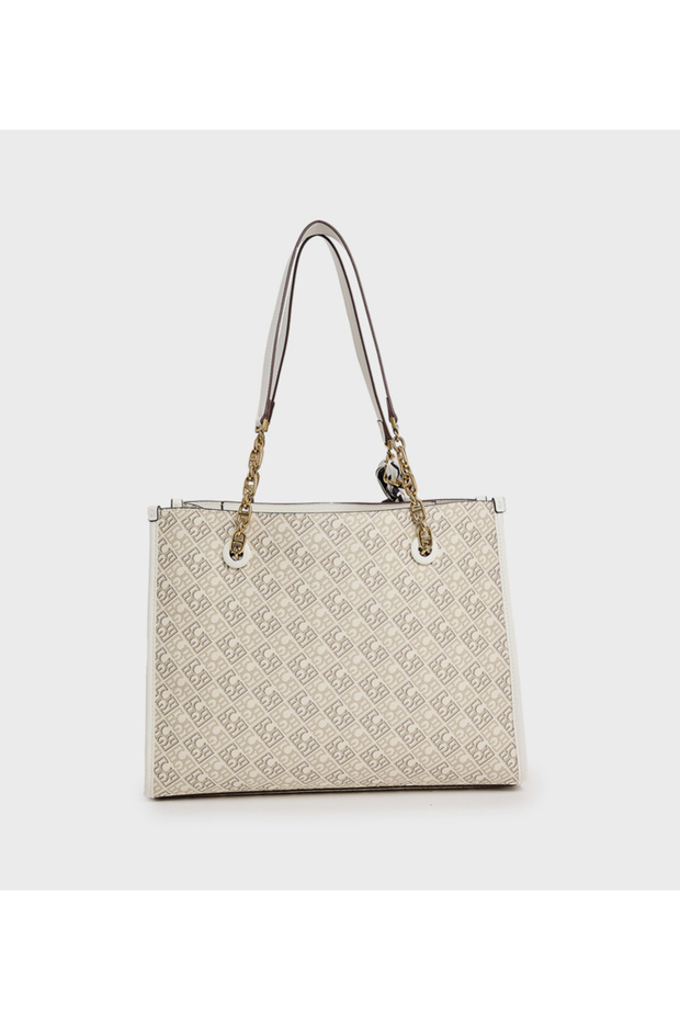 حقيبة توت يومية باللون البيج - 3