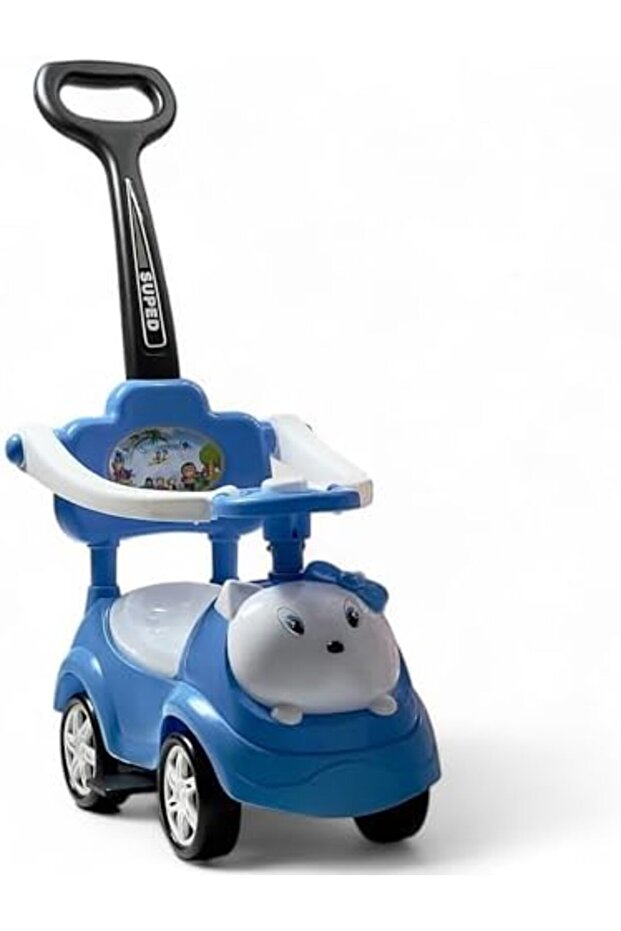 3-In-1 Push Car - Push Pedal Safe Push Car With Hansbar, Durable Ride-On Toy - 1