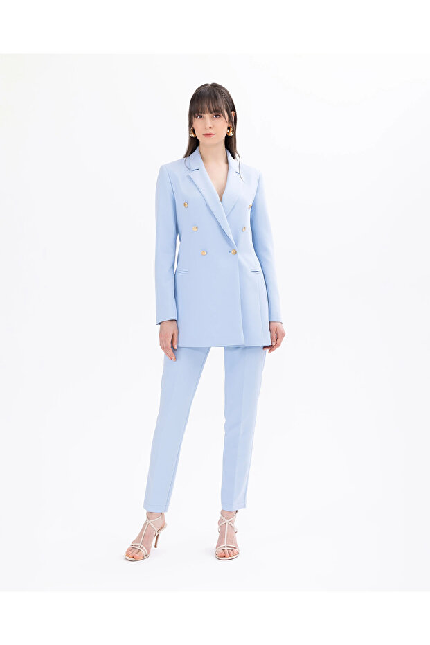 Düğmeli Bilek Boy Pantolon - 3