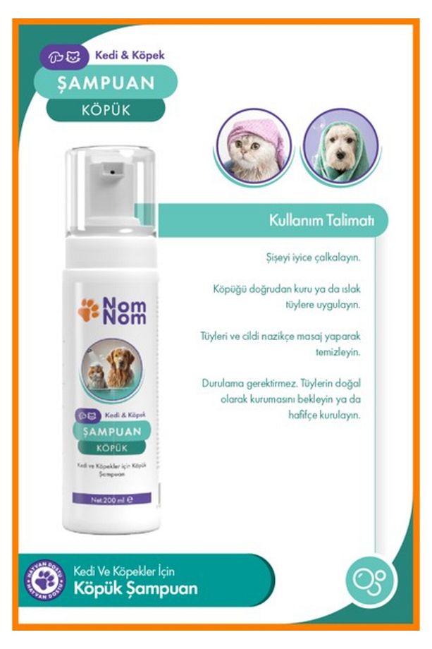 NomNom Kedi ve Köpekler İçin Köpük Şampuan 200 ml - 3