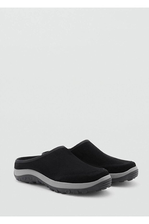 Kalın tabanlı deri terlik - 1