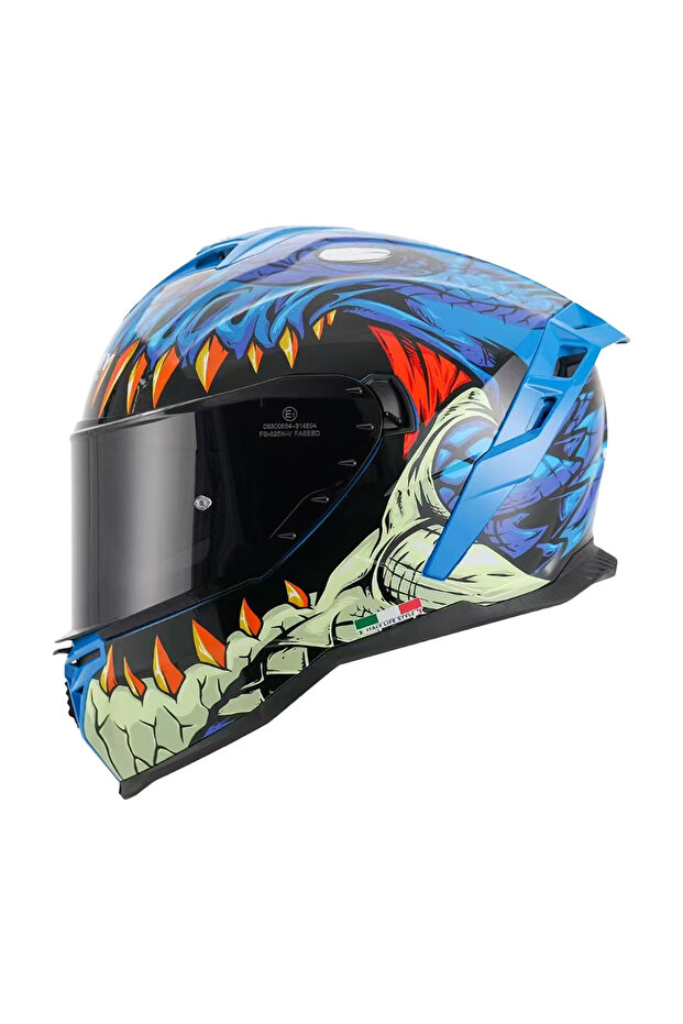 867 STORM MAVİ SARI KASK