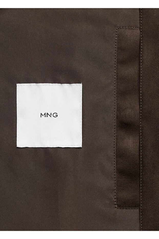 Süet görünümlü bomber ceket - 5