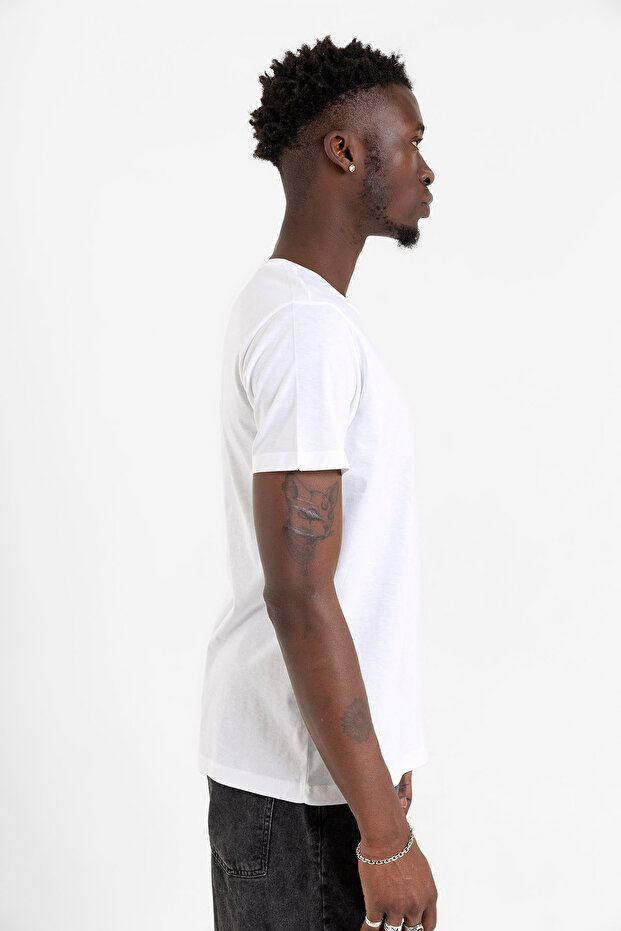 White Men's Basic Bicycle Tshirt - 6