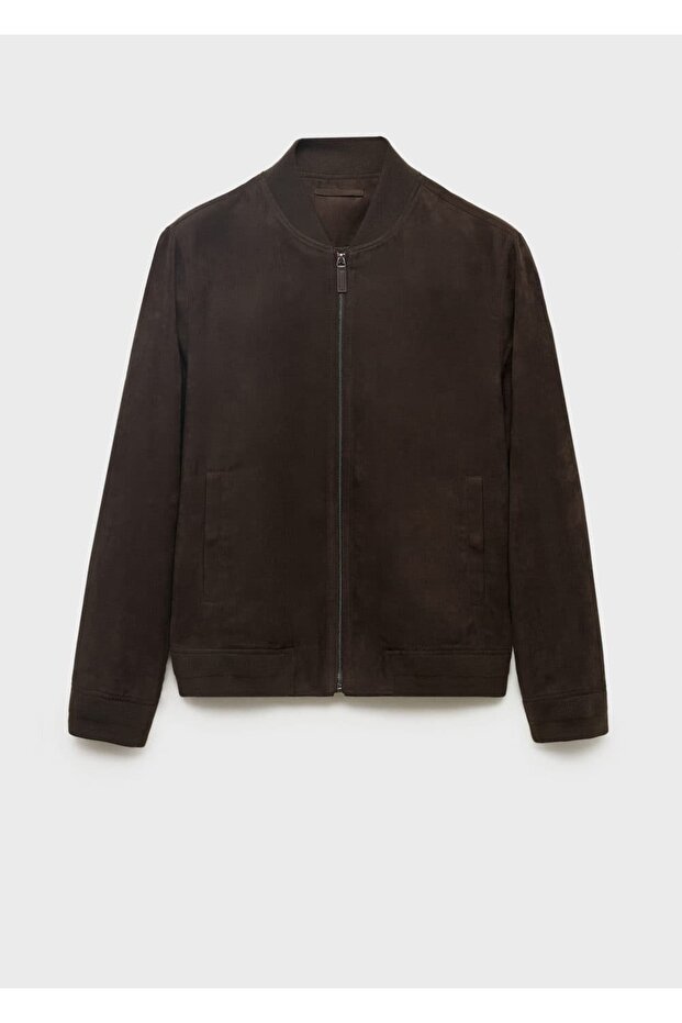 Süet görünümlü bomber ceket - 3