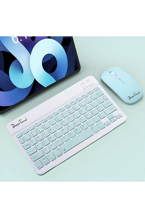 PC/Notebook/Macbook Uyumlu Kablosuz Şarj Edilebilir Klavye Mouse Seti Sessiz Türkçe Karakter Klavye - 1