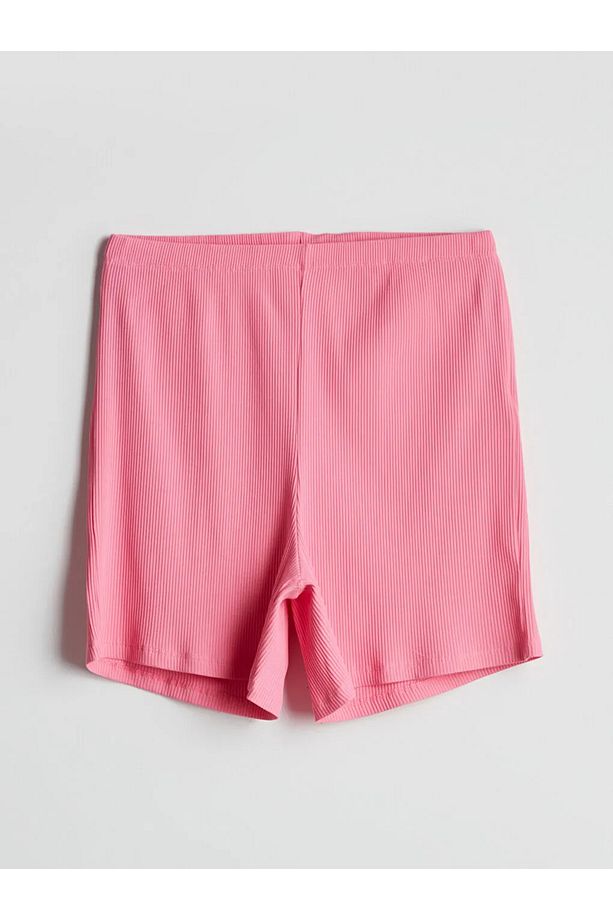 LCW Young Pembe Bağlamalı Yaka Kadın Şortlu Pijama Takımı - 4