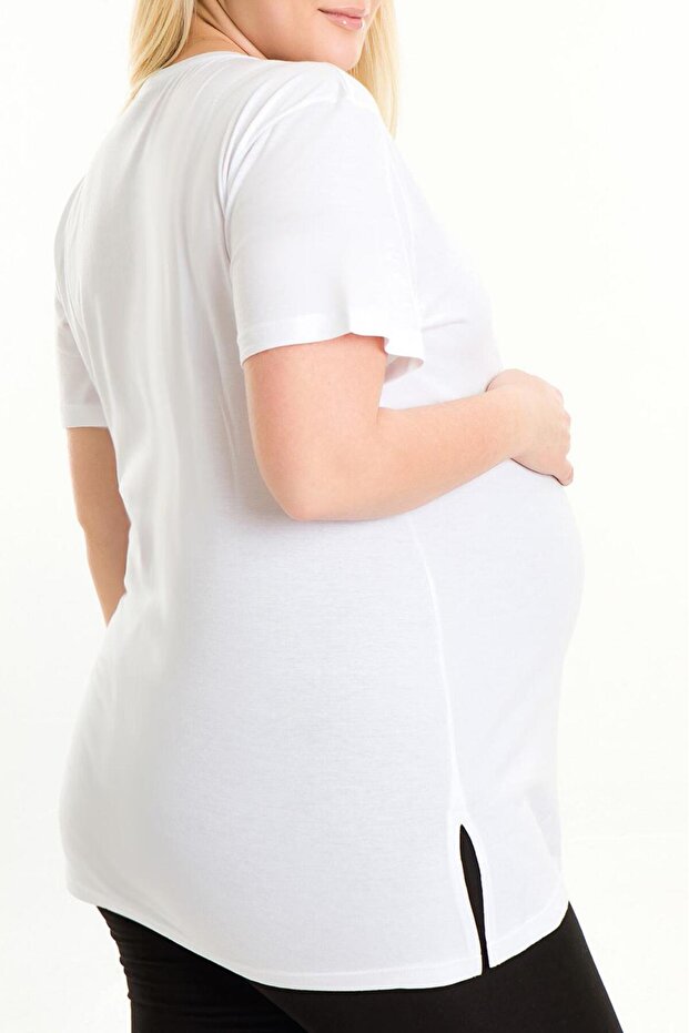 Hamile Tshirt Beyaz - 2