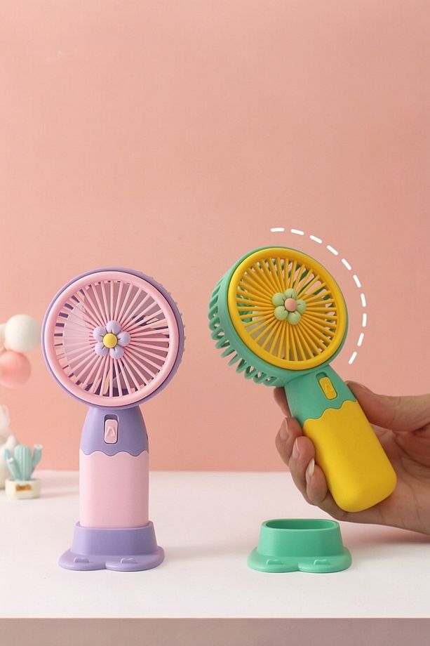 Taşınabilir Mini Fan Soğutucu Masa Üstü Vantilatör Usb Şarjlı Pratik - 5