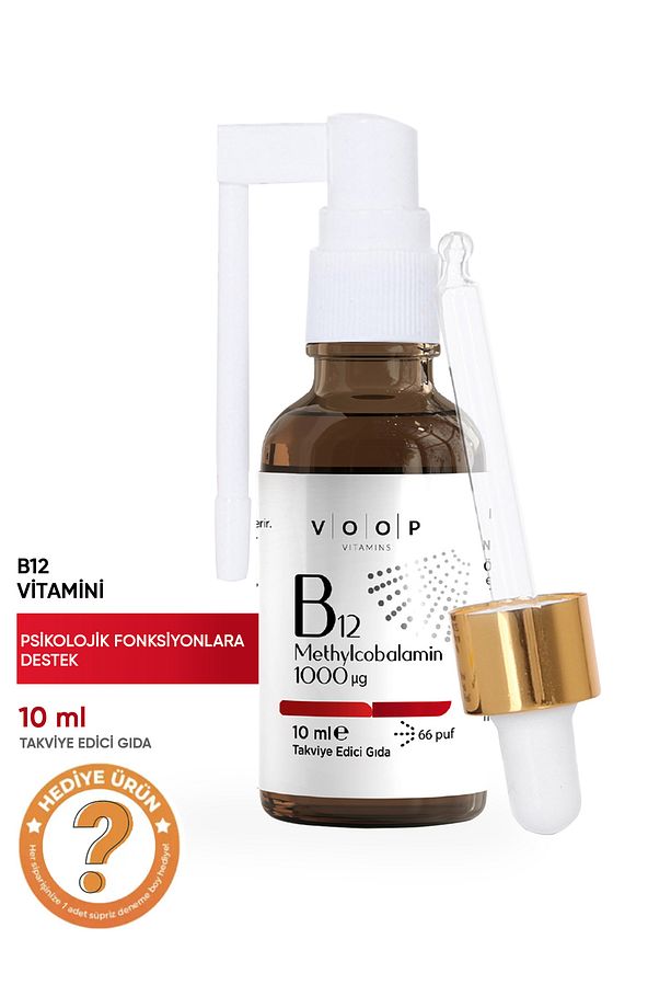 Vitamin B12 Methylcobalamin | 1000 µg (mikro gram) Sprey-Damla - 10 ml - 1