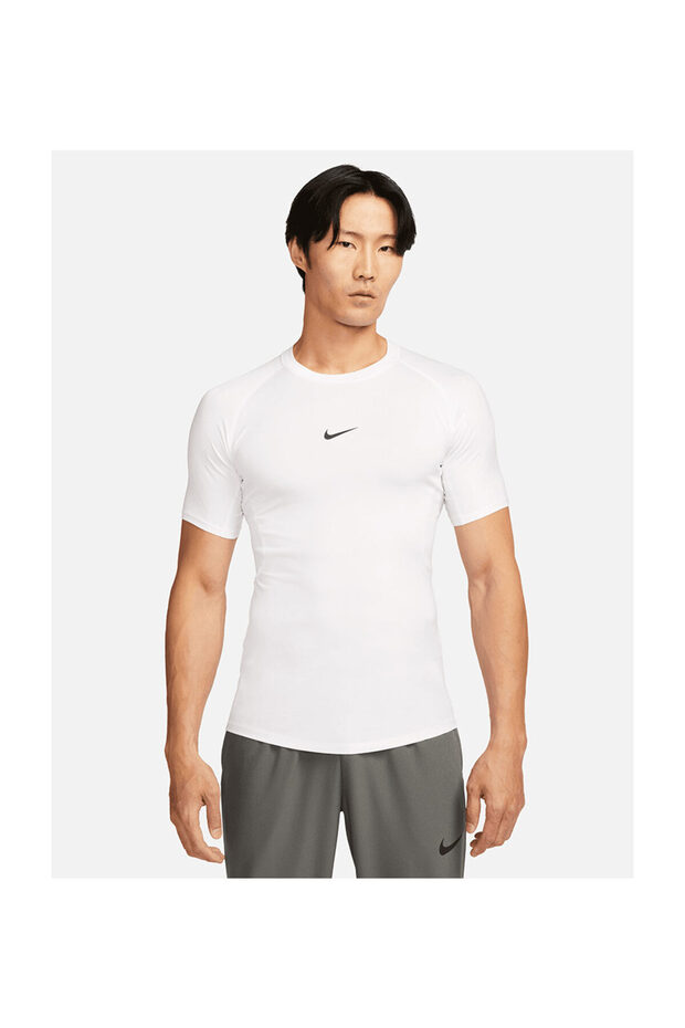 M NP DF TIGHT TOP SS – BIAŁY/(CZARNY) - 1