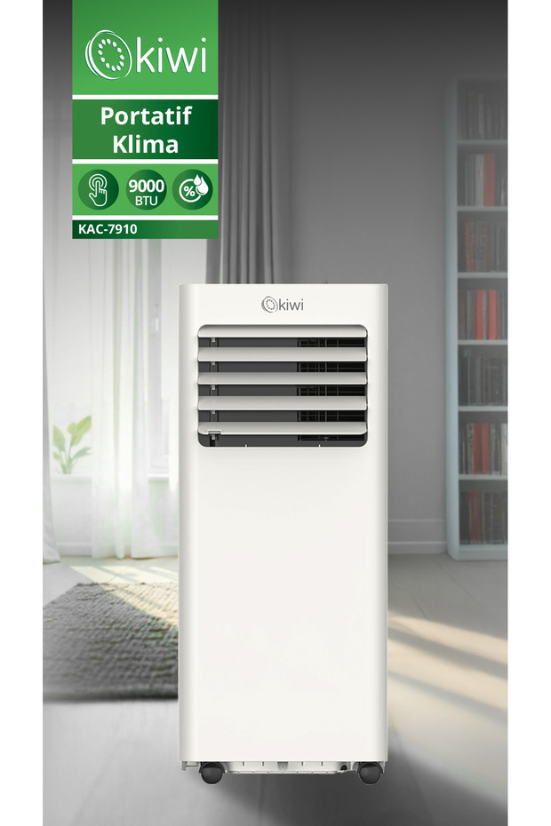 Kac-7910 9000 BTU Zamanlayıcılı Nemlendirici, Havalandırma ve Soğutmalı Portatif Taşınabilir Klima - 1