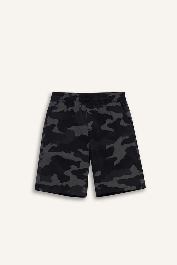 Erkek Çocuk Kamuflaj Desenli Gabardin Şort F1179A825HS - 1
