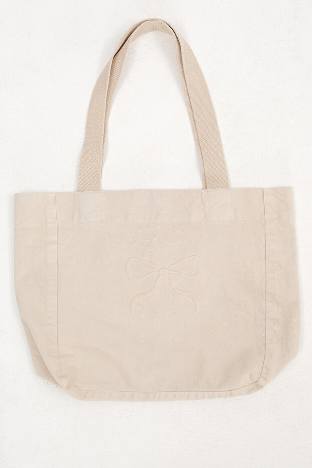 حقيبة حمل منقوشة بفيونكة Ç5002 - 3