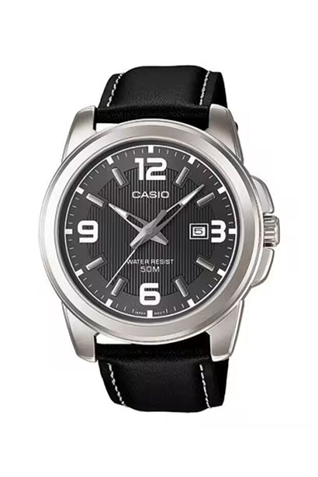CASIO Men's Analog Black Dial Watch - MTP-1314L-8A - 1