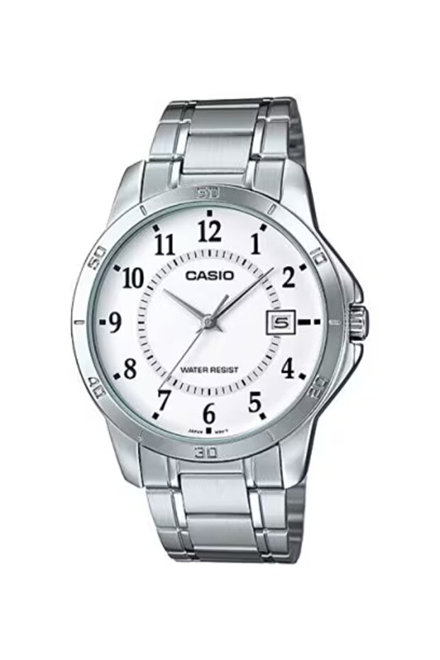 CASIO Men's Analog White Dial Watch - MTP-V004D-7B
