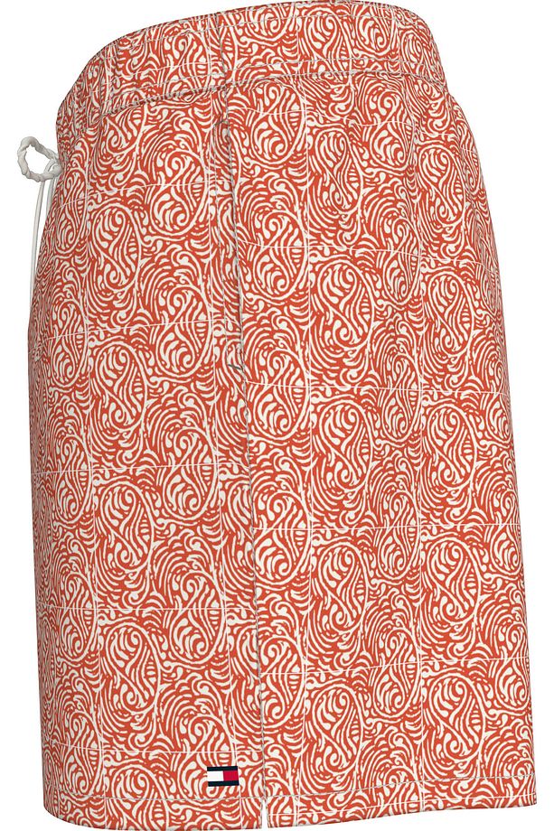 Medium Drawstring Print Turuncu Erkek Şort - 7