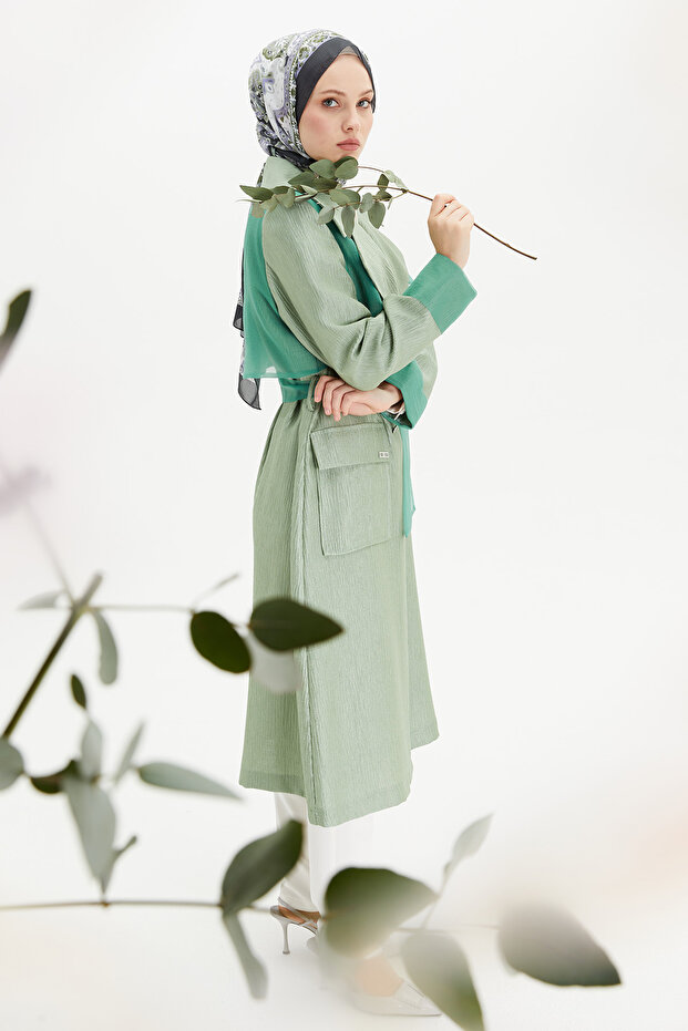 Kuşaklı Şık Kap - 7